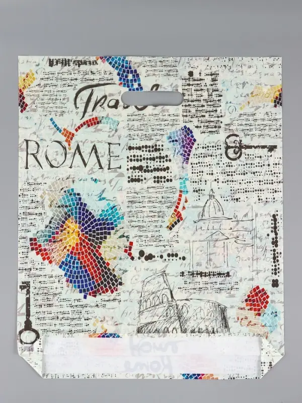 Пакет &laquo;Газета&raquo;, полиэтиленовый с вырубной ручкой, 38&times;45 + 3 см, 50 мкм