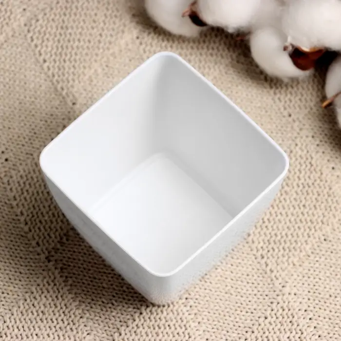 Кашпо "Аксель" белое, 7х7х6см