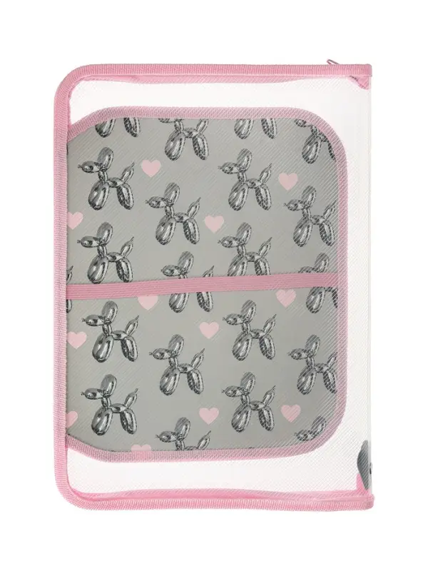 Папка для труда А4 Bubble heart, молния вокруг/откидная планка