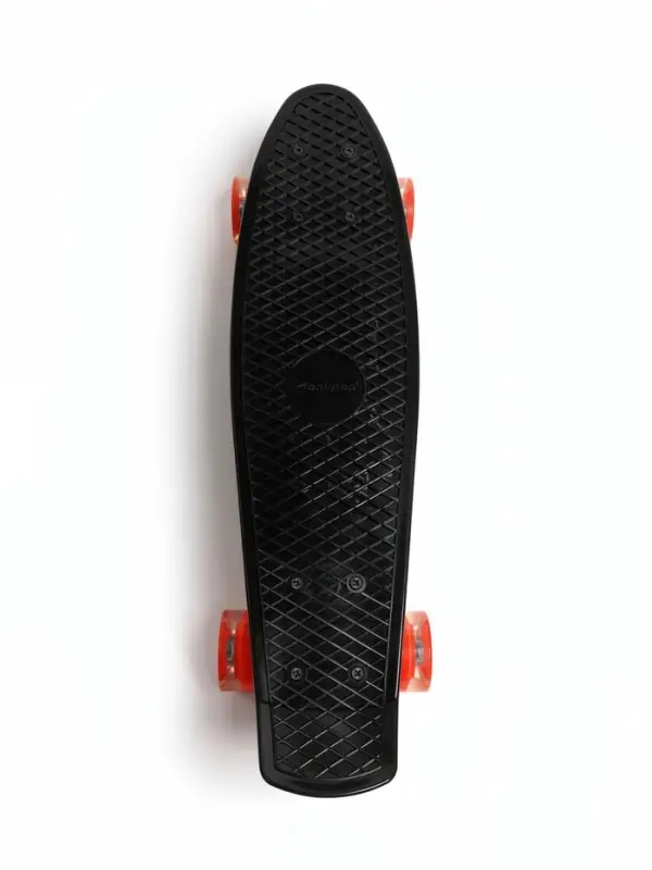Пенниборд ONLYTOP, 56&times;15 см, колёса световые PU 60&times;45 см, алюминиевая рама, чёрный