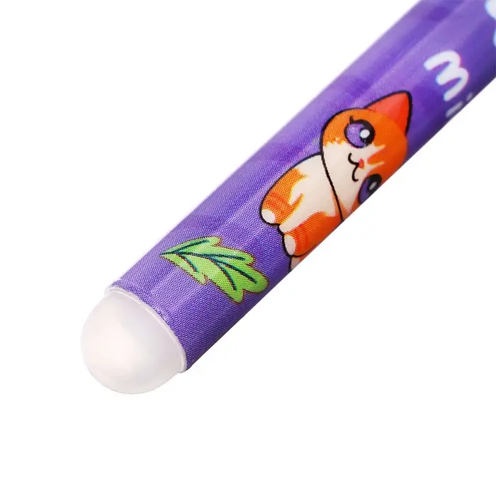 Ручка гелевая СТИРАЕМЫЕ ЧЕРНИЛА, стержень синий, 0.5 мм, корпус Котик МИКС Ручка гелевая СТИРАЕМЫЕ ЧЕРНИЛА, стержень синий, 0.5 мм, корпус Котик МИКС