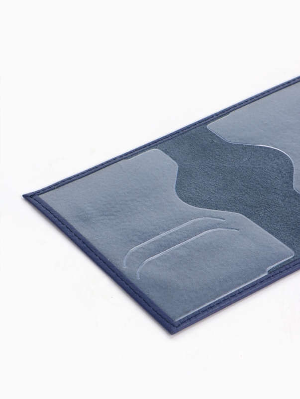 Обложка для паспорта 9,5*0,5*13,5, загран, флотер синий (12)