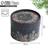 Коробка подарочная &laquo;С Новым годом&raquo;, 12&times;8 см
