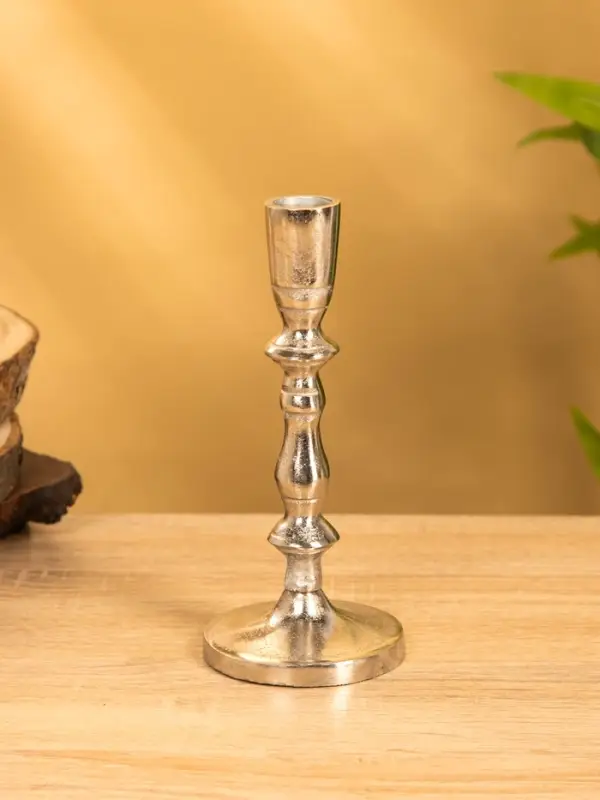 Подсвечник Подсвечник "Зима" 7,5х7,5х17 см, алюминий, цв. серебро