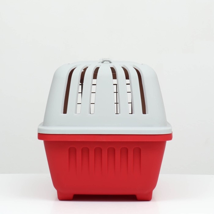 Переноска для животных пластиковая 47 х 30 х 35 см, вес до 9 кг, красная Переноска для животных пластиковая 47 х 30 х 35 см, вес до 9 кг, красная
