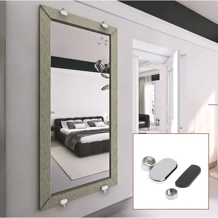 Зеркалодержатель, без сверления, цвет хром