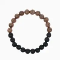 Браслет из бусин &laquo;Аметист&raquo;, d=6 см, шар №8, чёрный, коричневый