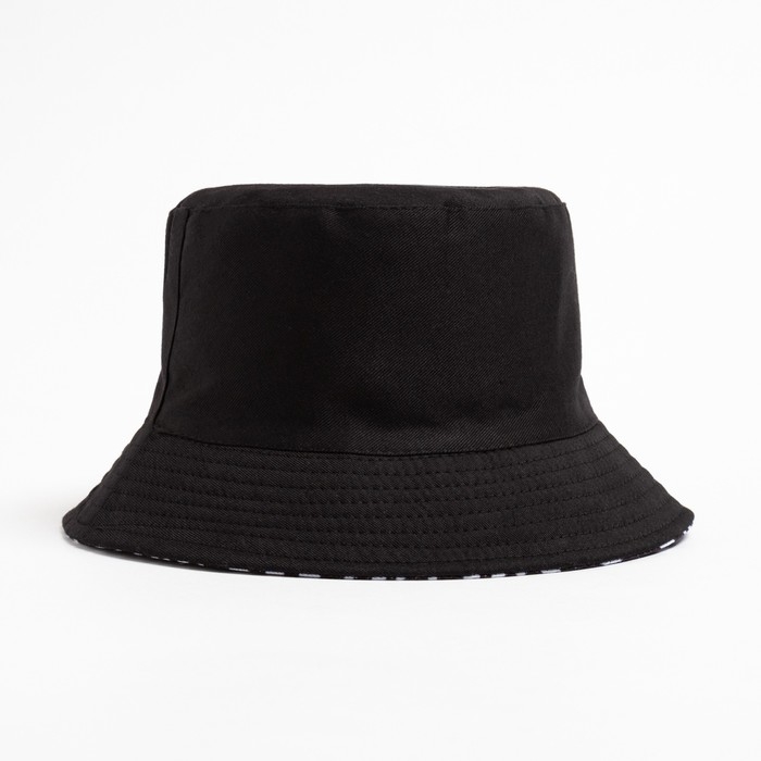 Панама женская MINAKU принт зебра, цвет чёрный/белый, р-р 56-58