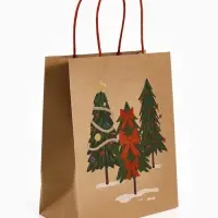 Набор подарочных пакетов &laquo;Ёлочки&raquo;, 3 шт,  25&times;4&times;30.5 см, 30&times;40&times;11,5 см, 18&times;23&times;10 см