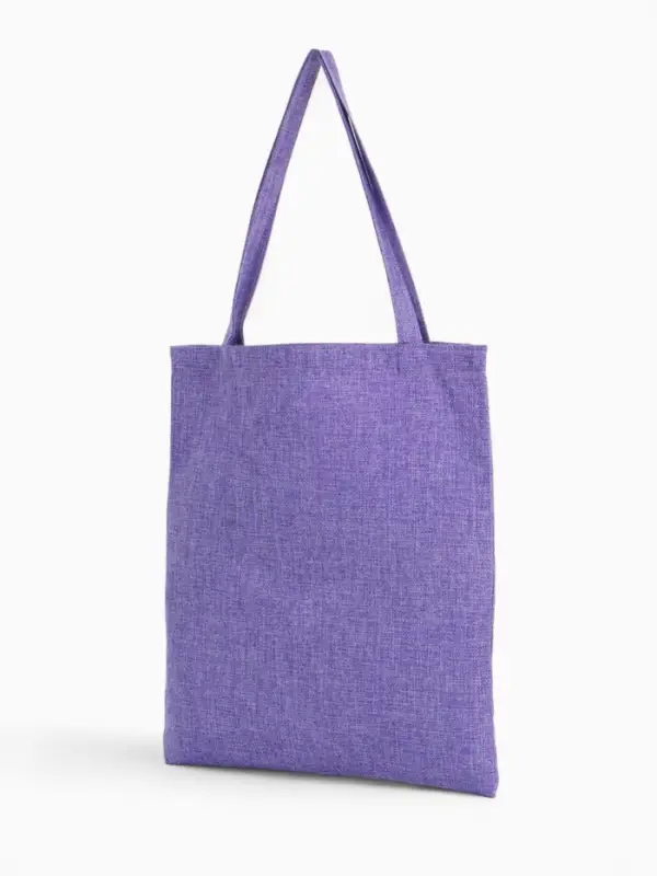 Сумка - шоппер, без застёжки, однотонная, 33&times;0.5&times;38 см, сиреневая