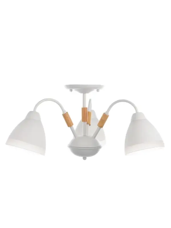 Люстра потолочная BayerLux &laquo;Нельсен&raquo;, Е27, 3&times;40 Вт, 57&times;57&times;25 см, белая