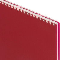 Блокнот А4 80л Attache гребень клетка пластик бордов с тиснением