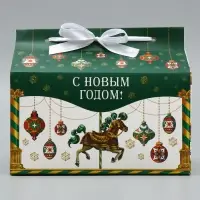 Коробка для сладостей «С Новым годом!», карусель, 10 х 18 х 14 см