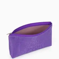Косметичка - пенал на молнии, маленькая, с буквами, фиолетовая