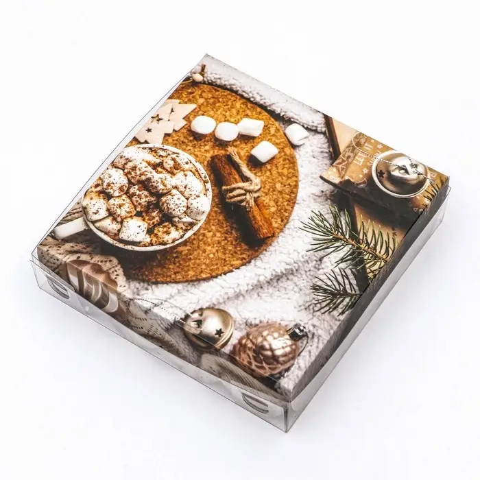 Коробка для печенья, «Вперед за мечтой», 12×12×3 см, Новый год