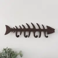 Настенные крючки декоративные &laquo;Рыбий скелет&raquo;, чугун, 11&times;32.5&times;2.5 см