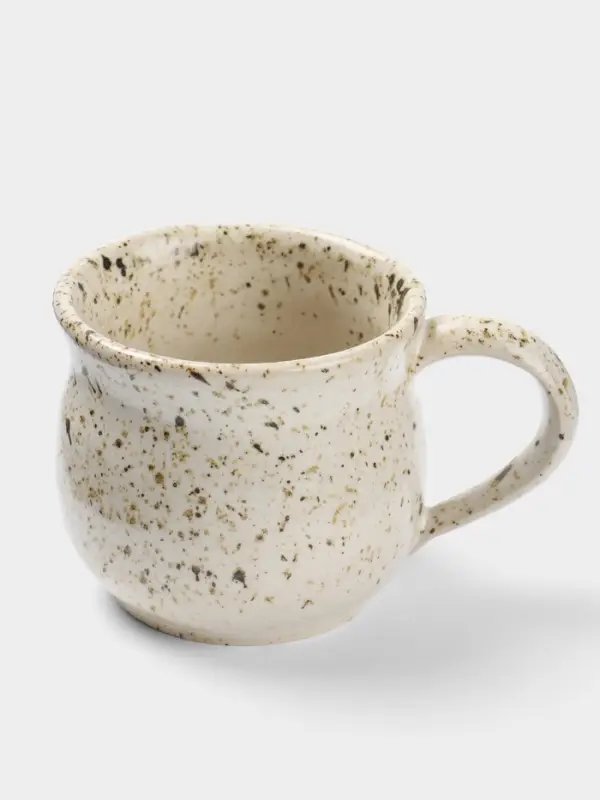 Чашка с блюдцем &laquo;Камень 1&raquo;, 13&times;13&times;9 см, керамика, бежевая в крошку