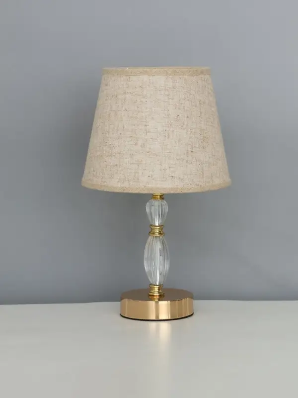 Лампа настольная RISALUX &laquo;Абрис&raquo;, E14, 40 Вт, бежевая, 20&times;20&times;33 см