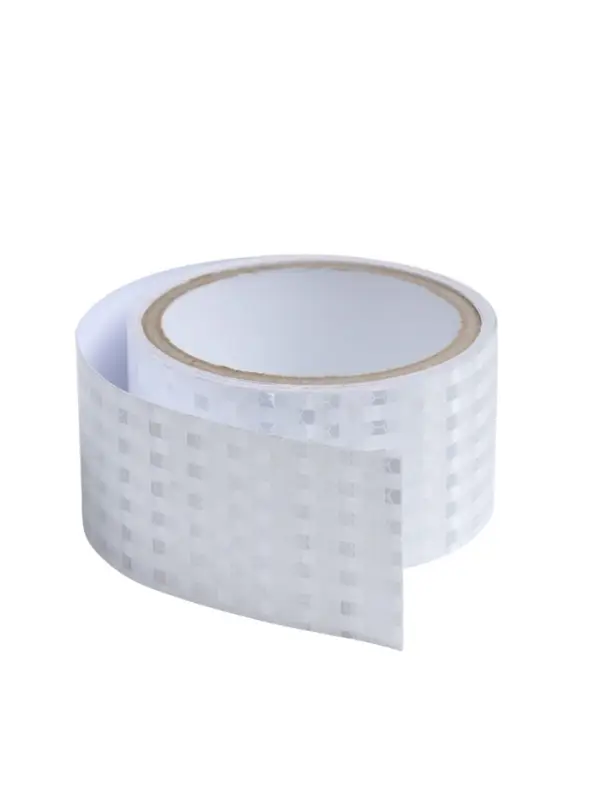Светоотражающая лента, самоклеящаяся, белая, 5 см &times; 3 м