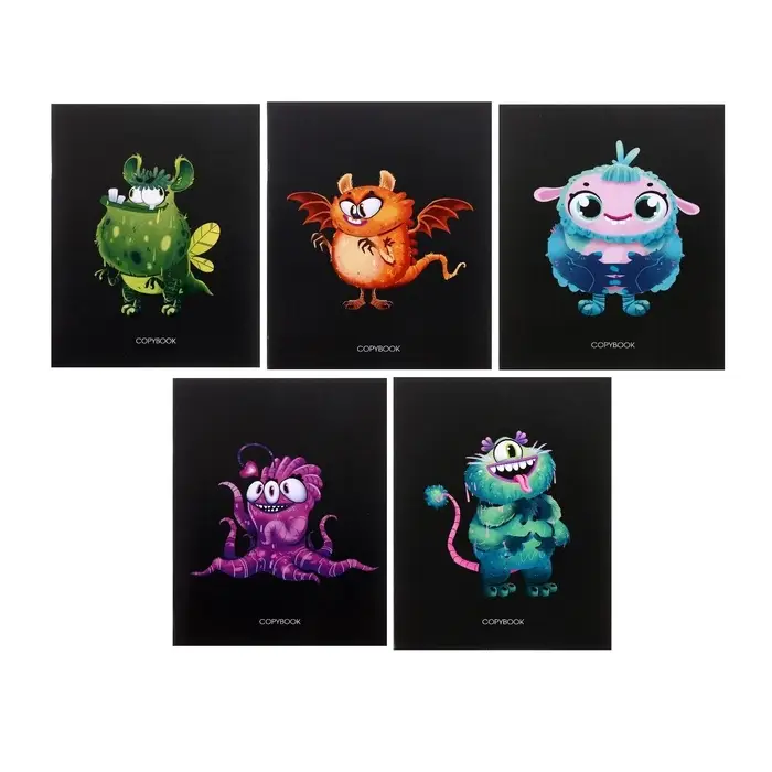 Тетрадь 48 листов в клетку, Calligrata «Инопланетные друзья», обложка мелованный картон, МИКС Тетрадь 48 листов в клетку, Calligrata «Инопланетные друзья», обложка мелованный картон, МИКС