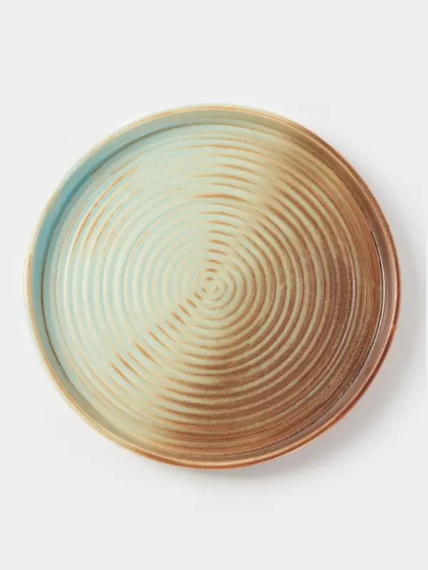 Тарелка обеденная Magistro Sand Ripples, d=26.5 см, фарфор, голубая