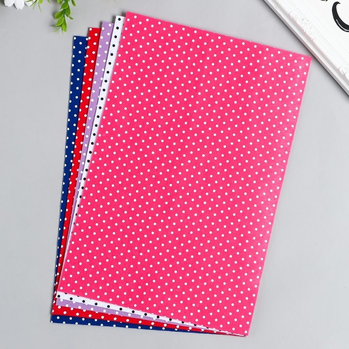 Фетр Фетр "BLITZ" 1 мм 20х30 см ± 2 см (набор 5 шт) ассорти №4