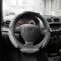 Спонжевая оплетка руля AVS SP-426M-GR ( размер M, серый) - Серия "Sponge"