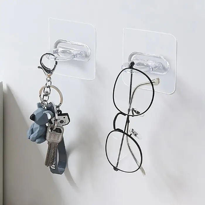 Держатель с клейкой поверхностью ТУНДРА, d=25 мм, 68×68 мм, прозрачный