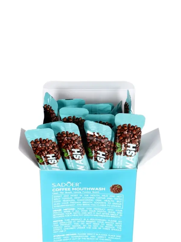 Ополаскиватель для полости рта в стиках со вкусом кофе, 20 шт. по 10 мл