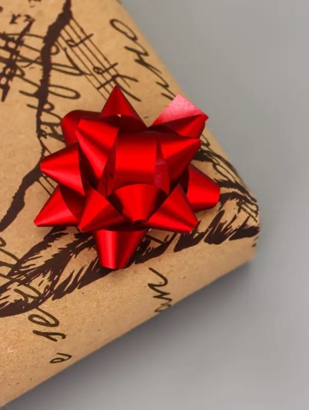 Подарочный Бант - звезда №3.5, простой металлик, для упаковки подарков, МИКС