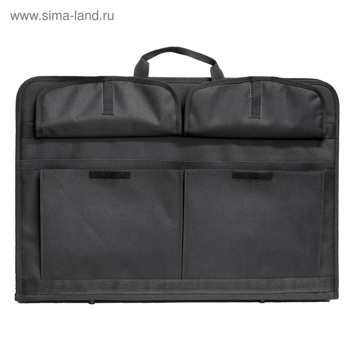 Папка для чертежей и рисунков А2, 640 х 450 х 30 мм, с ручками, текстильная, Estado, 3 кармана, цвет чёрный,