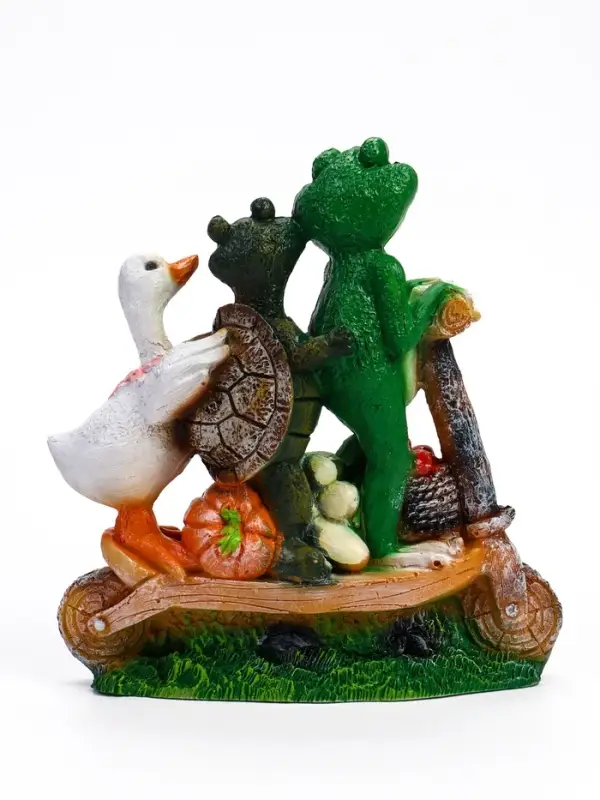 Садовая фигура из полистоуна &laquo;Зверюшки на самокате&raquo;, 30&times;10.5&times;28 см