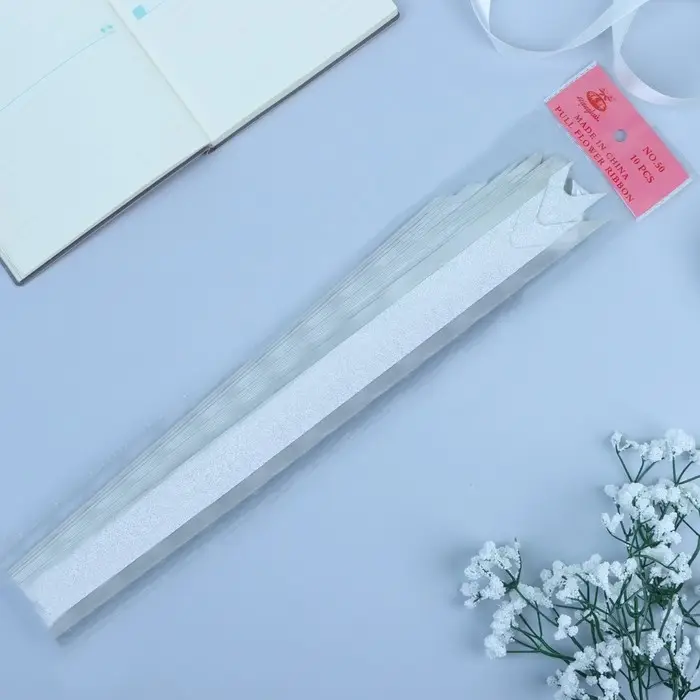 Бант - бабочка №5 «Фактурная полоса», белый Бант - бабочка №5 «Фактурная полоса», белый