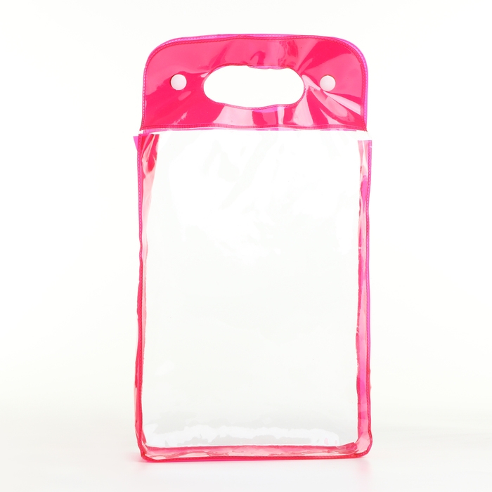 Косметичка на кнопках, цвет прозрачный/розовый Косметичка на кнопках, цвет прозрачный/розовый