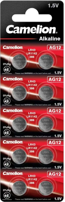Батарейка Camelion G12/LR1142/LR43/386A/186 BL10 Alkaline 1.5V