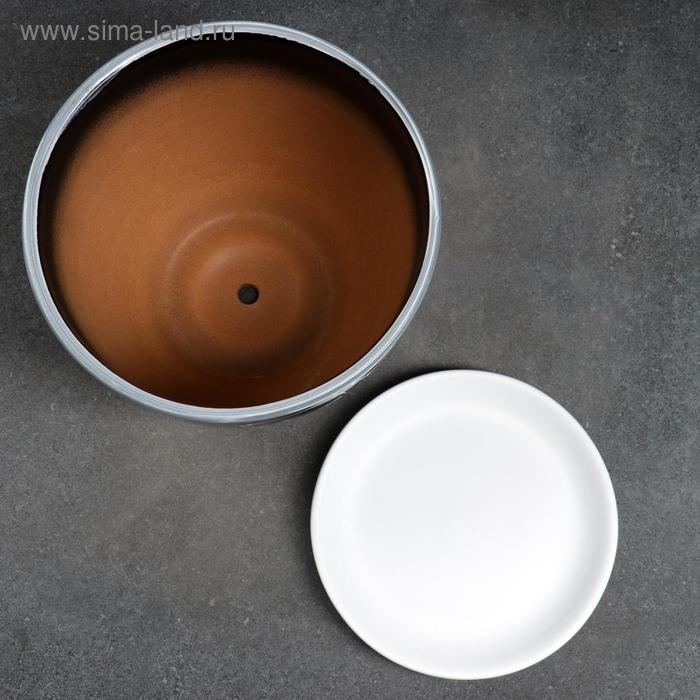 Горшок цветочный Иллюзия черная 5 л Горшок цветочный Иллюзия черная 5 л