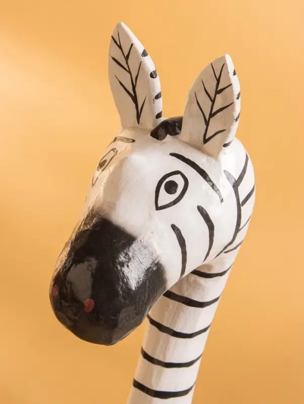 Сувенир  Сувенир "Зебра" дерево 13х7х50 см, цв. чёрно-белый