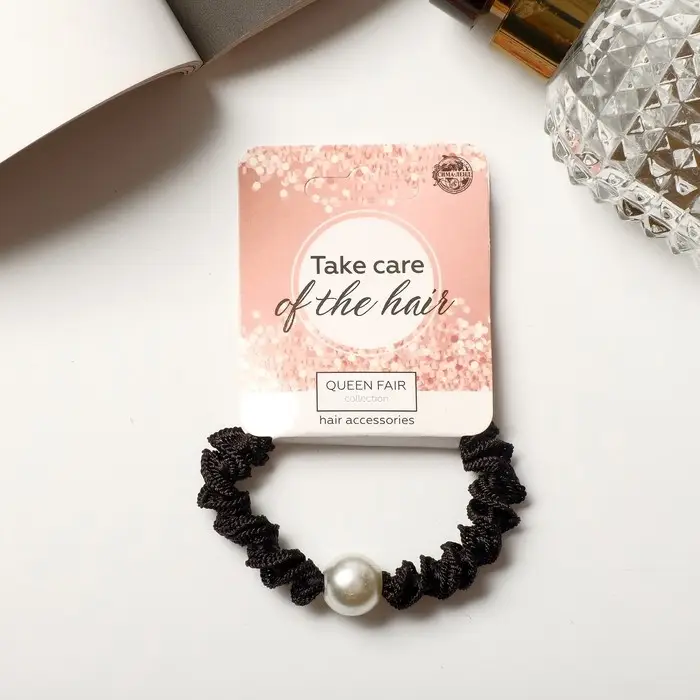 Резинка для волос Резинка для волос "Джоли" бусинка, чёрный