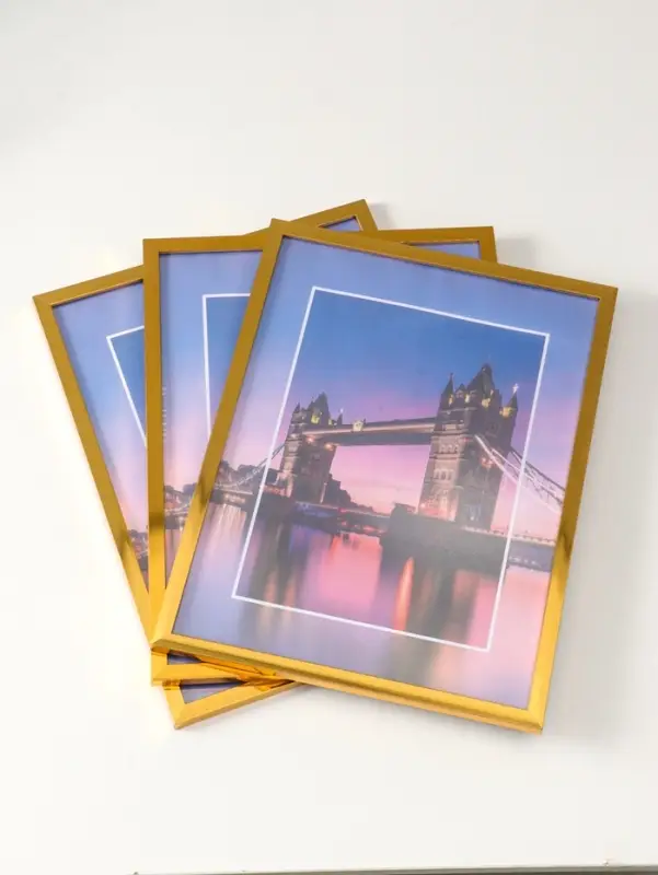 Фоторамка для фото " Lumo" 30х40 см,  набор 3 шт, (пластиковый экран), золото