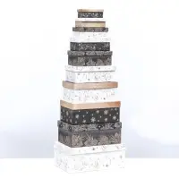 Набор подарочных новогодних коробок 10 в 1 &laquo;Счастья в Новом году&raquo;, 30.5&times;20&times;13 - 12&times;6.5&times;4 см