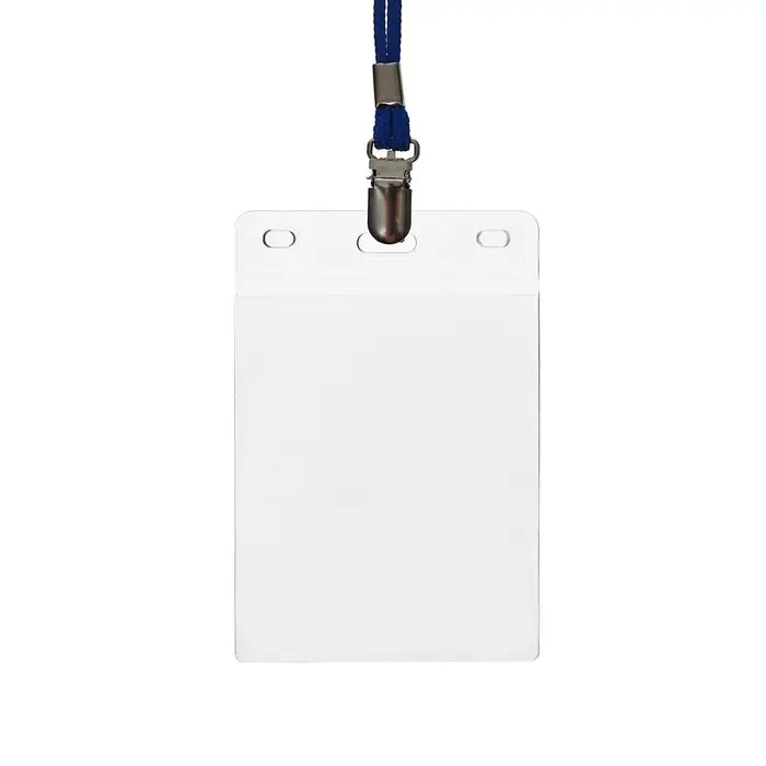 Бейдж вертикальный, внешний размер 109×73 мм, внутренний размер 87×66 мм, на синем шнурке 40 см Бейдж вертикальный, внешний размер 109×73 мм, внутренний размер 87×66 мм, на синем шнурке 40 см
