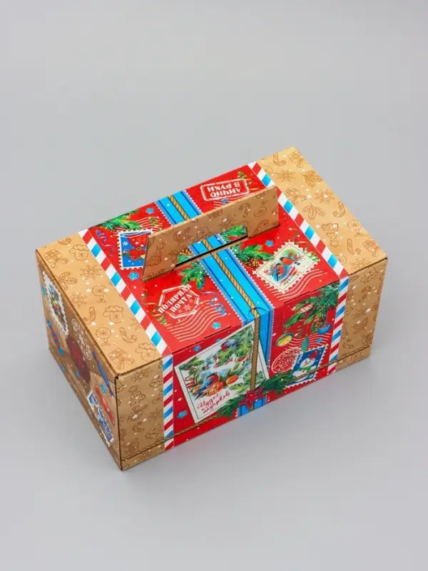 Коробка Новогодняя подарочная Коробка Новогодняя подарочная "Почта" 27 х 14,5 х 16 см