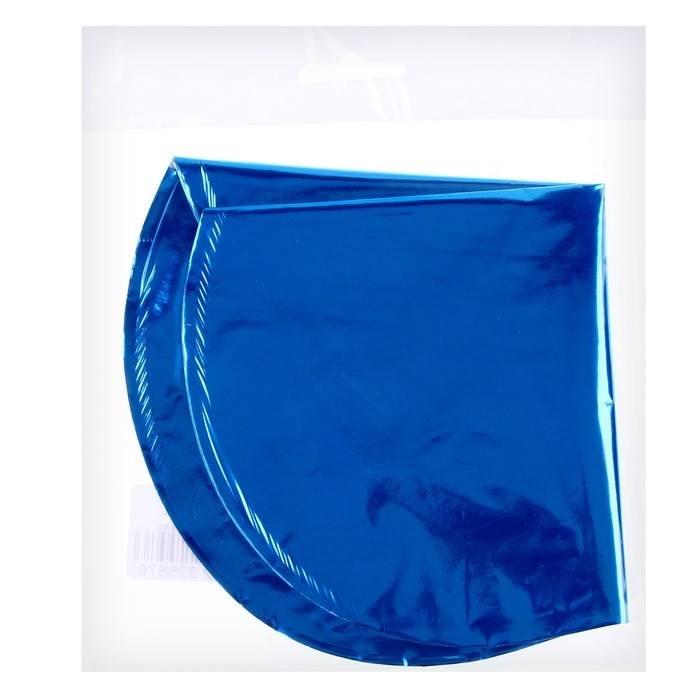 Шар фольгированный 9" &laquo;Синий&raquo;, мини-сердце, без клапана, набор 5 шт.