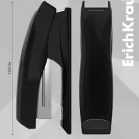 Степлер канцелярский № 10, ErichKrause Elegance, до 20 листов, встроенный антистеплер, черный