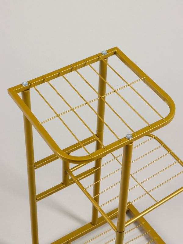 Подставка для цветов Greengo, 3 полки, 43 × 22 × 57 см, напольная, металл, цвет золотой Подставка для цветов Greengo, 3 полки, 43 × 22 × 57 см, напольная, металл, цвет золотой