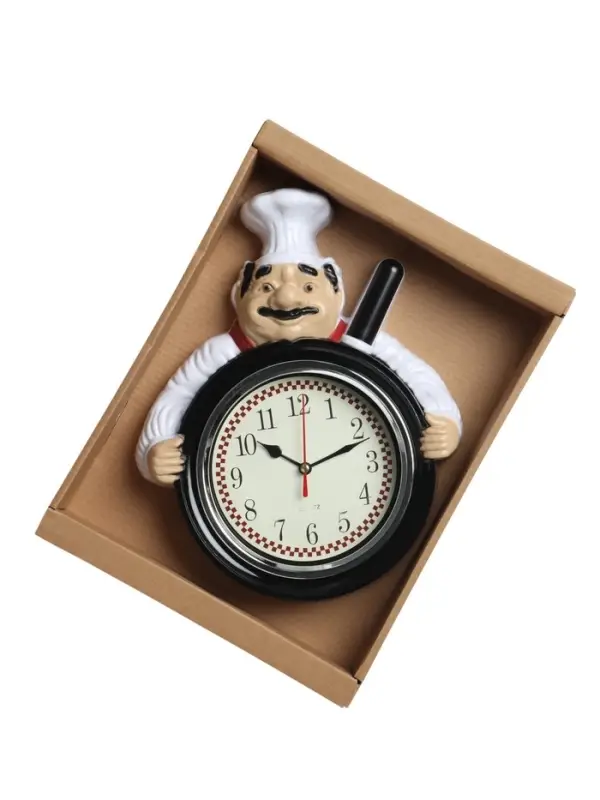 Часы настенные интерьерные &laquo;Повар со сковородой&raquo;, серия: Кухня, дискретный ход, 26.5&times;20 см, от батарейки 1&times;АА