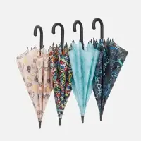 Зонт-трость Undercolor с полной запечаткой на заказ, с голубыми спицами