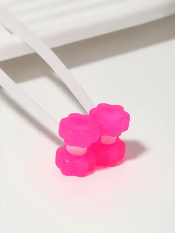 Массажёр для лица, 12&times;3.5 см, 2 ролика, розовый