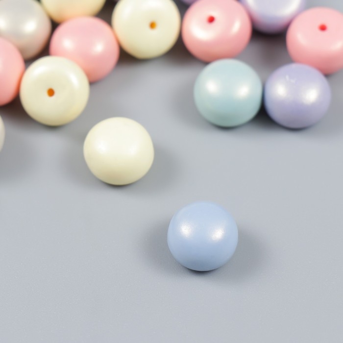 Бусины с несквозным отверстием Бусины с несквозным отверстием "Сплюснутый шар. Матовый" перламутр набор 20 гр 0,7х1х1 см