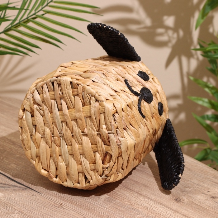 Корзина плетёная  Корзина плетёная "Собачка" 22,5х22,5х19 см